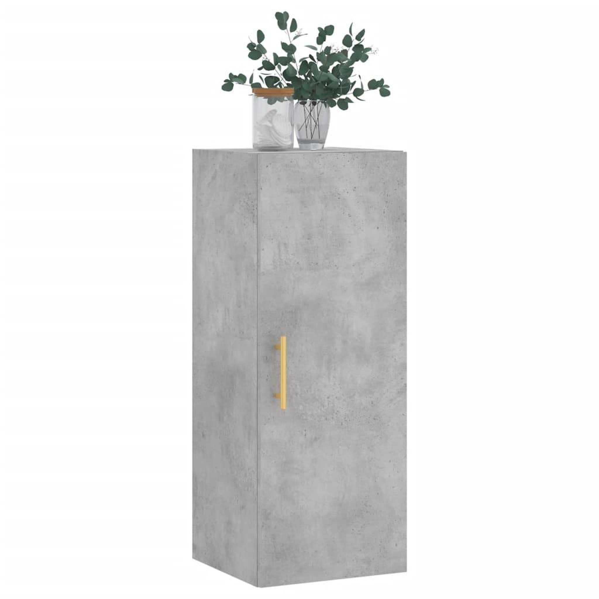 Voir la diapositive 4 : VIDAXL Armoire murale gris beton 34,5x34x90 cm