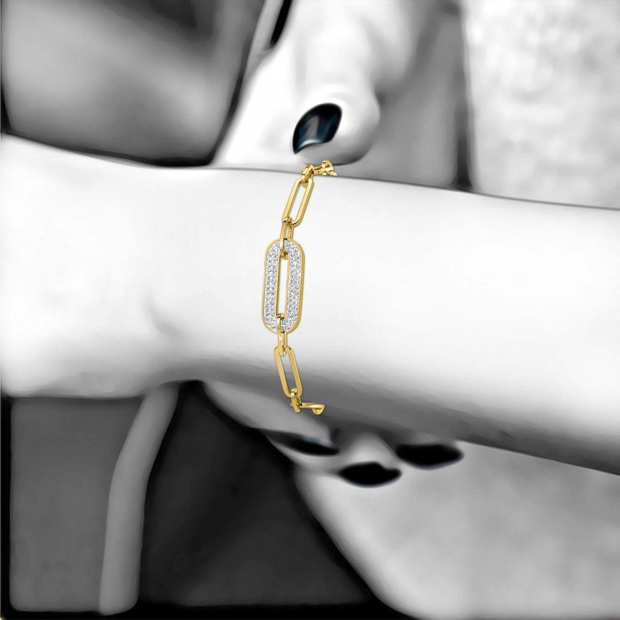 Voir la diapositive 3 : SC BOHEME Bracelet en acier inoxydable SC Bohème en Acier Rhodié argenté