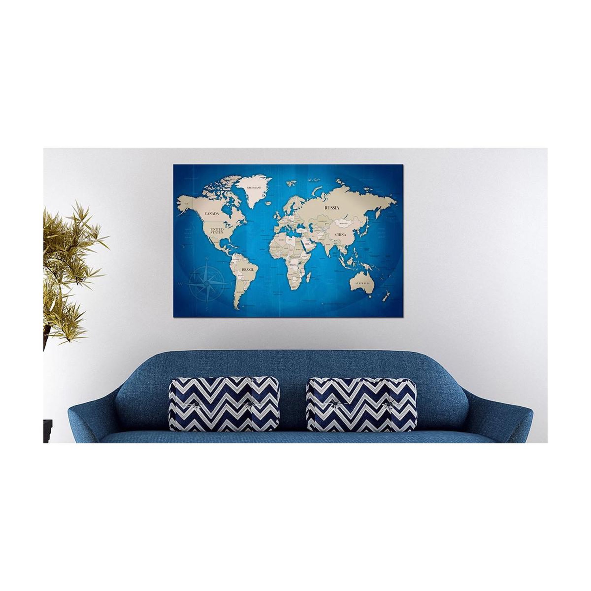 Voir la diapositive 2 : Paris Prix Tableau imprimé  dark blue trail