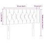 Voir la diapositive 6 : VIDAXL Tete de lit a LED Gris fonce 93x16x78/88 cm Velours