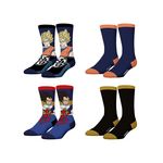 FREEGUN Lot de 4 paires de chaussette homme Dragon Ball Z. Coloris disponibles : Noir