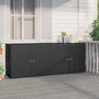 Voir la diapositive 1 : VIDAXL Armoire de rangement jardin Noir 198x55,5x80 cm Resine tressee