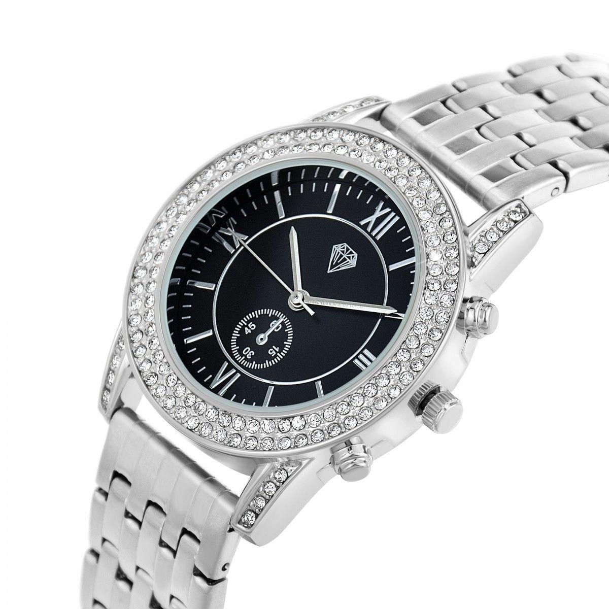 SC CRYSTAL Montre Elyssa élégante ornée de Cristaux scintillants par SC Crystal