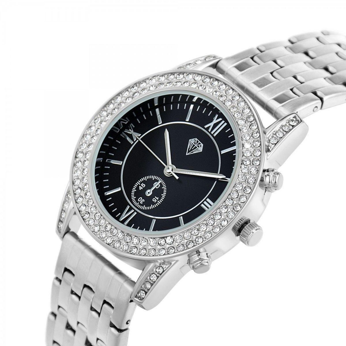 SC CRYSTAL Montre Elyssa élégante ornée de Cristaux scintillants par SC Crystal