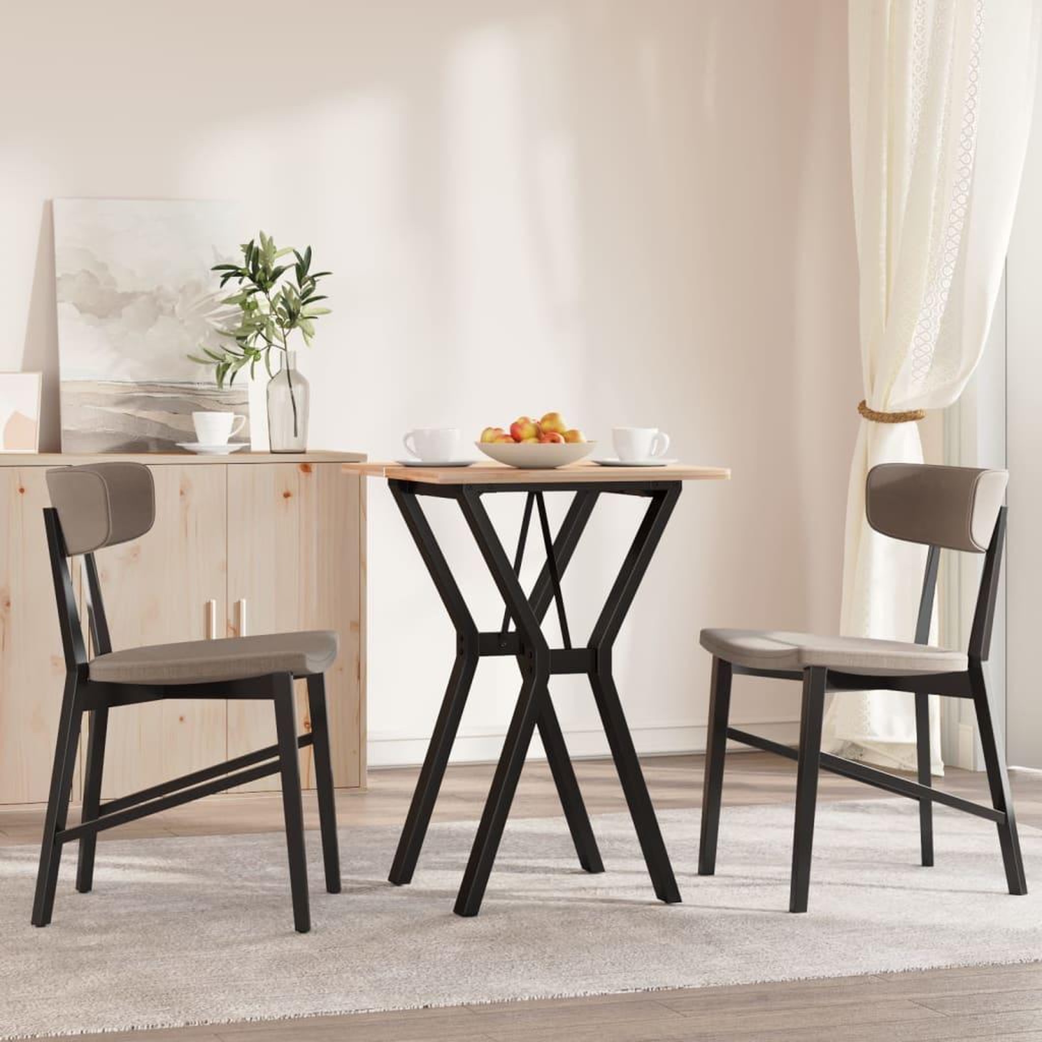 Voir la diapositive 3 : VIDAXL Pieds de table a manger cadre en Y 40x40x73 cm acier