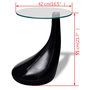 Voir la diapositive 6 : VIDAXL Table basse avec dessus de table en verre rond Noir brillant