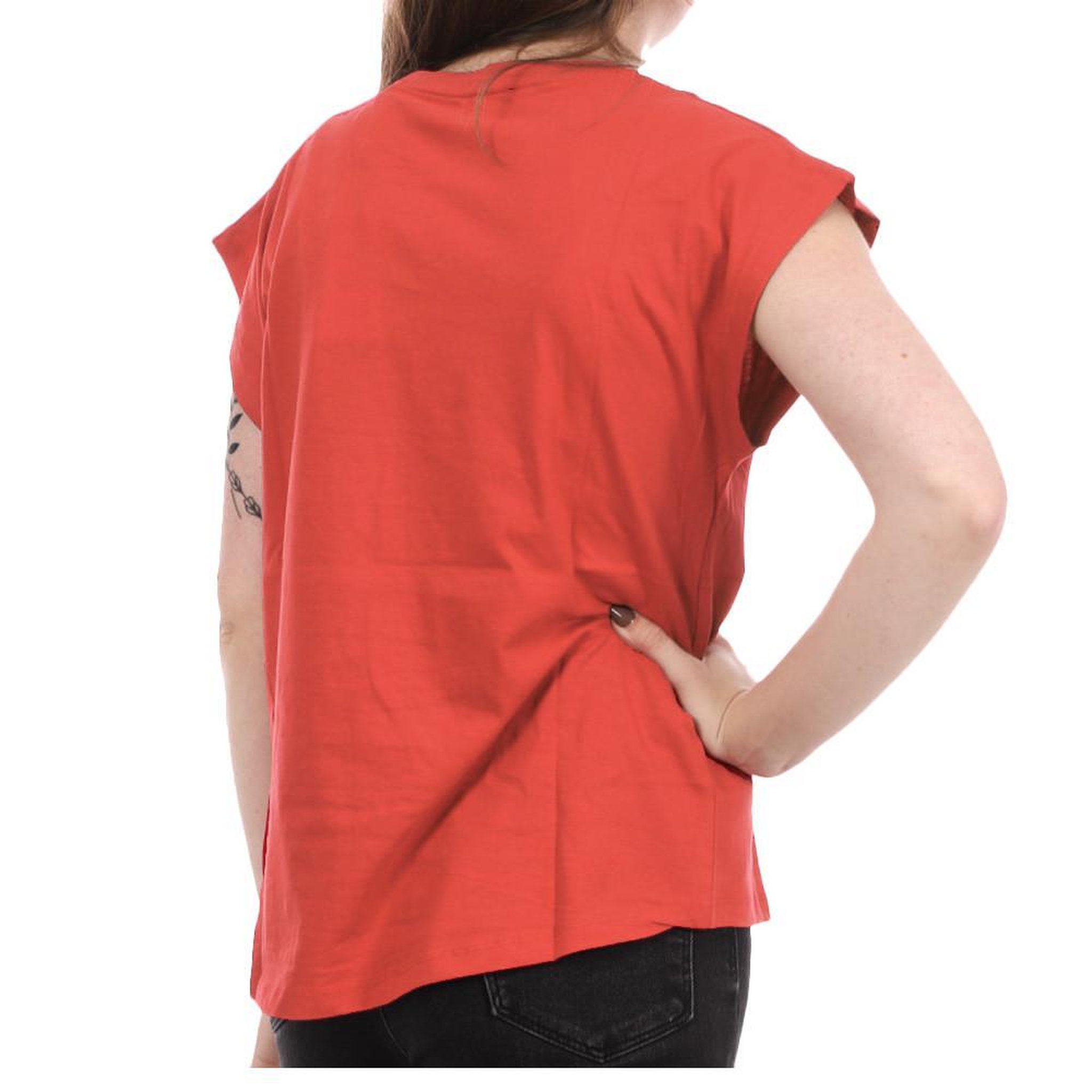 Voir la diapositive 2 : Pepe Jeans T-shirt Rouge/Orange Femme Pepe jeans Bloom