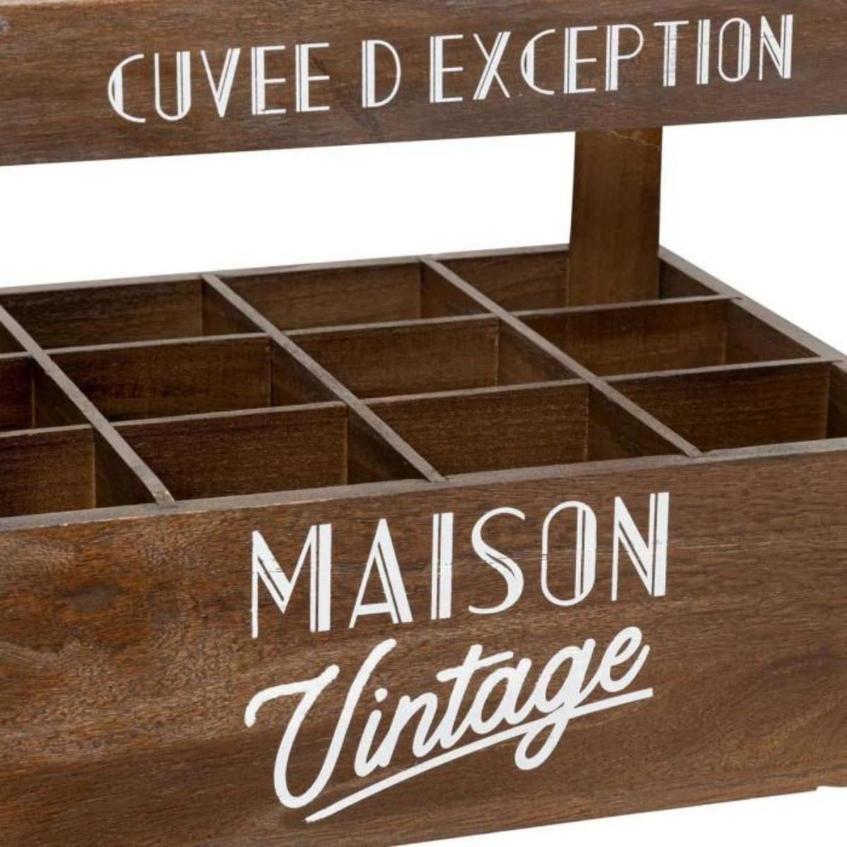 ATMOSPHERA Porte-Bouteilles en Bois  Café  40cm Marron