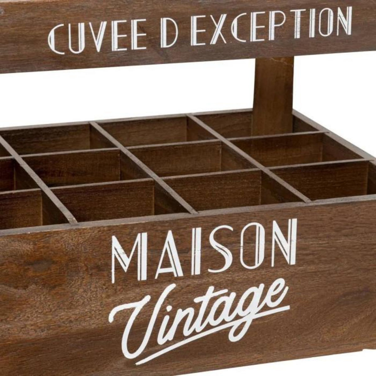 ATMOSPHERA Porte-Bouteilles en Bois  Café  40cm Marron