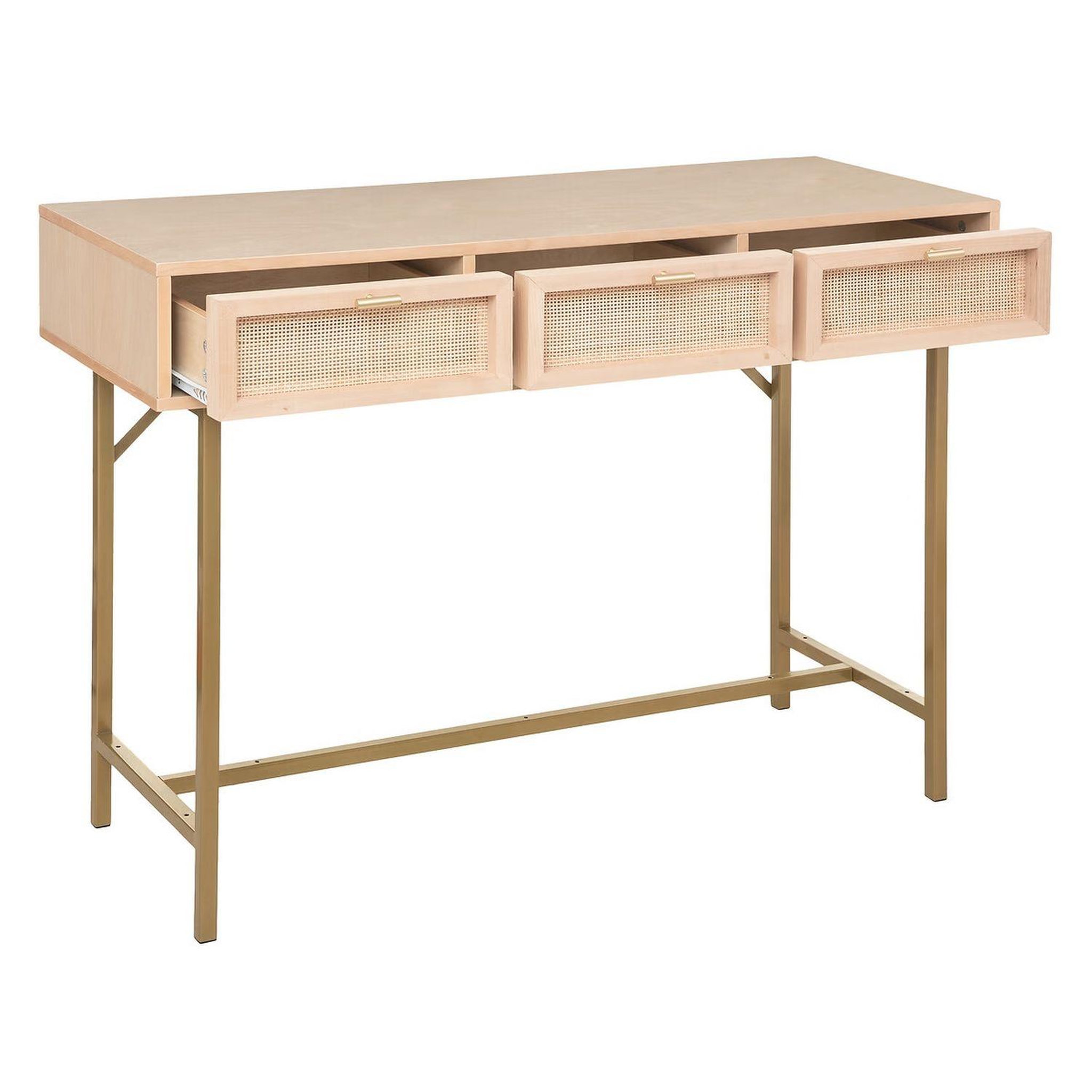 Voir la diapositive 3 : ATMOSPHERA Console 3 tiroirs en cannage rayo - beige