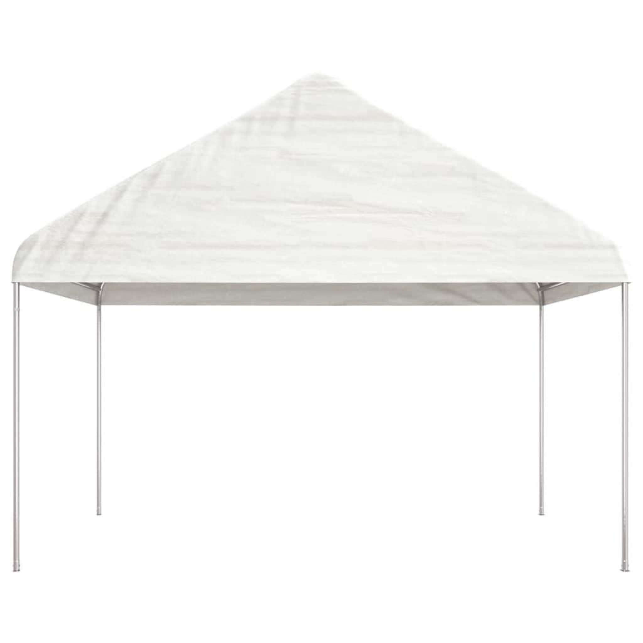 Voir la diapositive 2 : VIDAXL Belvedere avec toit blanc 4,08x2,23x3,22 m polyethylene