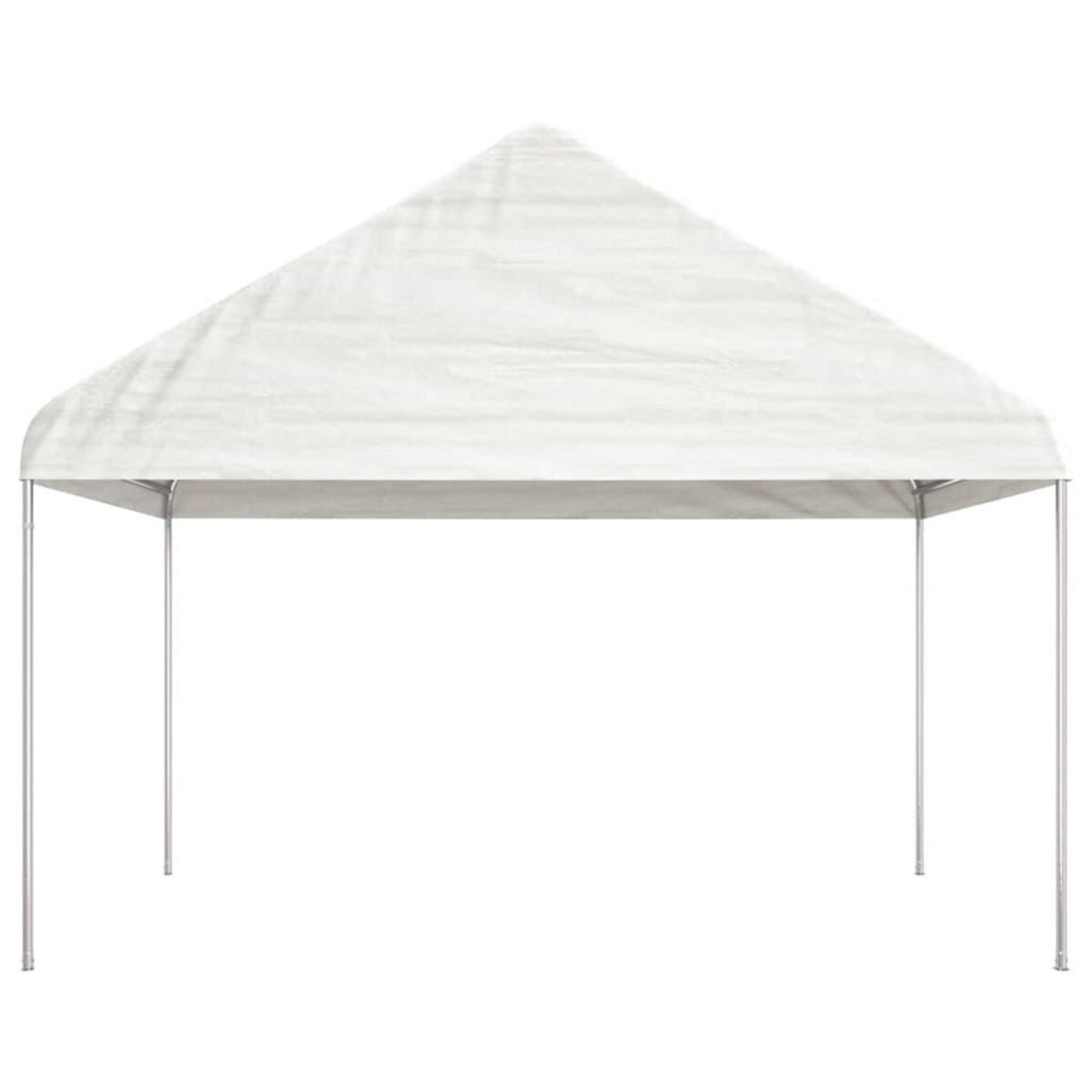 VIDAXL Belvedere avec toit blanc 4,08x2,23x3,22 m polyethylene