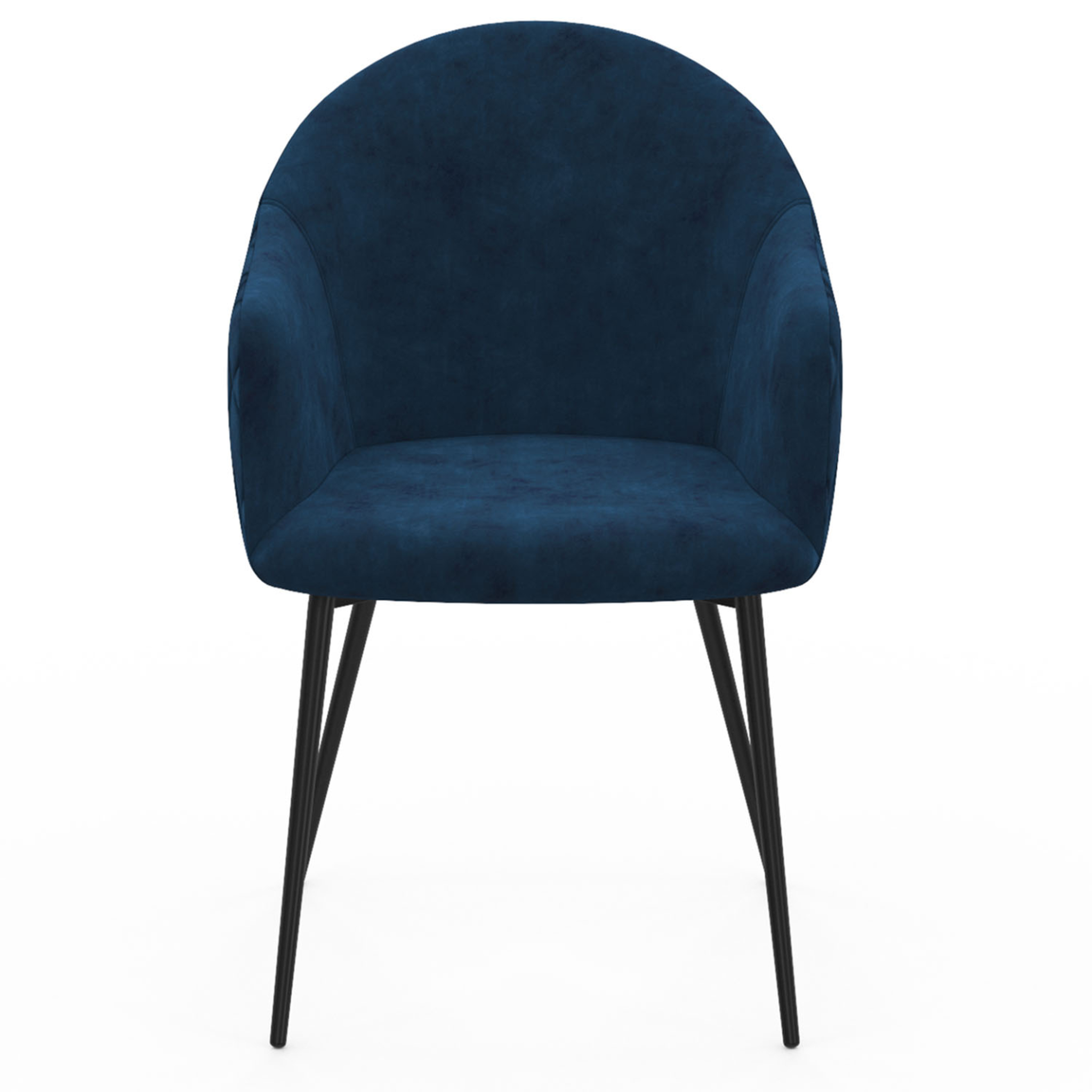 Voir la diapositive 3 : ID MARKET Lot de 2 chaises de salle à manger, fauteuils de table moly en velours gaufré bleu canard