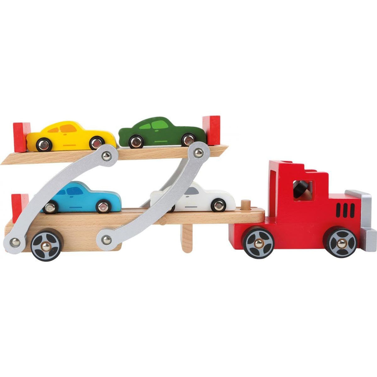 SMALLFOOT Camion transport de voitures en bois