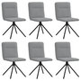 Voir la diapositive 2 : VIDAXL Chaises a manger lot de 6 gris clair tissu