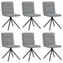 Voir la diapositive 2 : VIDAXL Chaises a manger lot de 6 gris clair tissu