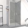 Voir la diapositive 1 : Aurlane Porte de douche pivotante Saloon Chromé - 90 x 200