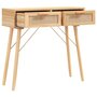 Voir la diapositive 3 : VIDAXL Table console Marron 80x30x75 cm Bois massif pin /rotin naturel