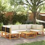 Voir la diapositive 1 : VIDAXL Salon de jardin avec coussins 7 pcs bois massif d'acacia