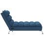 Voir la diapositive 5 : VIDAXL Chaise longue de massage avec coussins bleu tissu