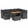 Voir la diapositive 2 : VIDAXL Salon de jardin 8 pcs avec coussins noir resine tressee