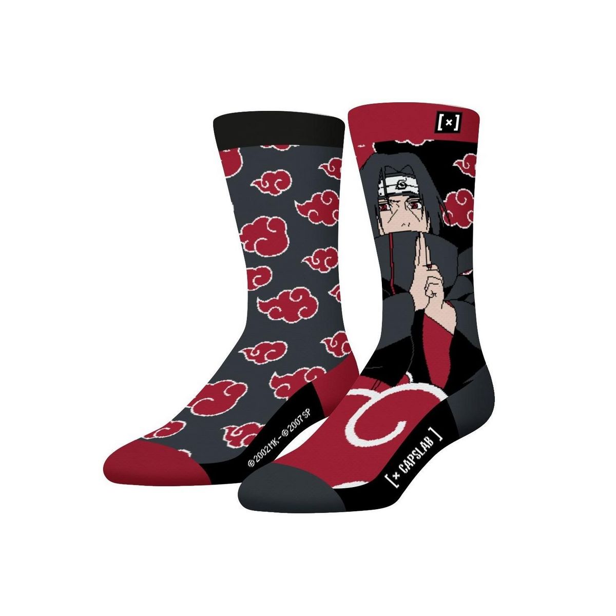 CAPSLAB X1 Paires de Chaussettes Noir/ Capslab Naruto Shippuden