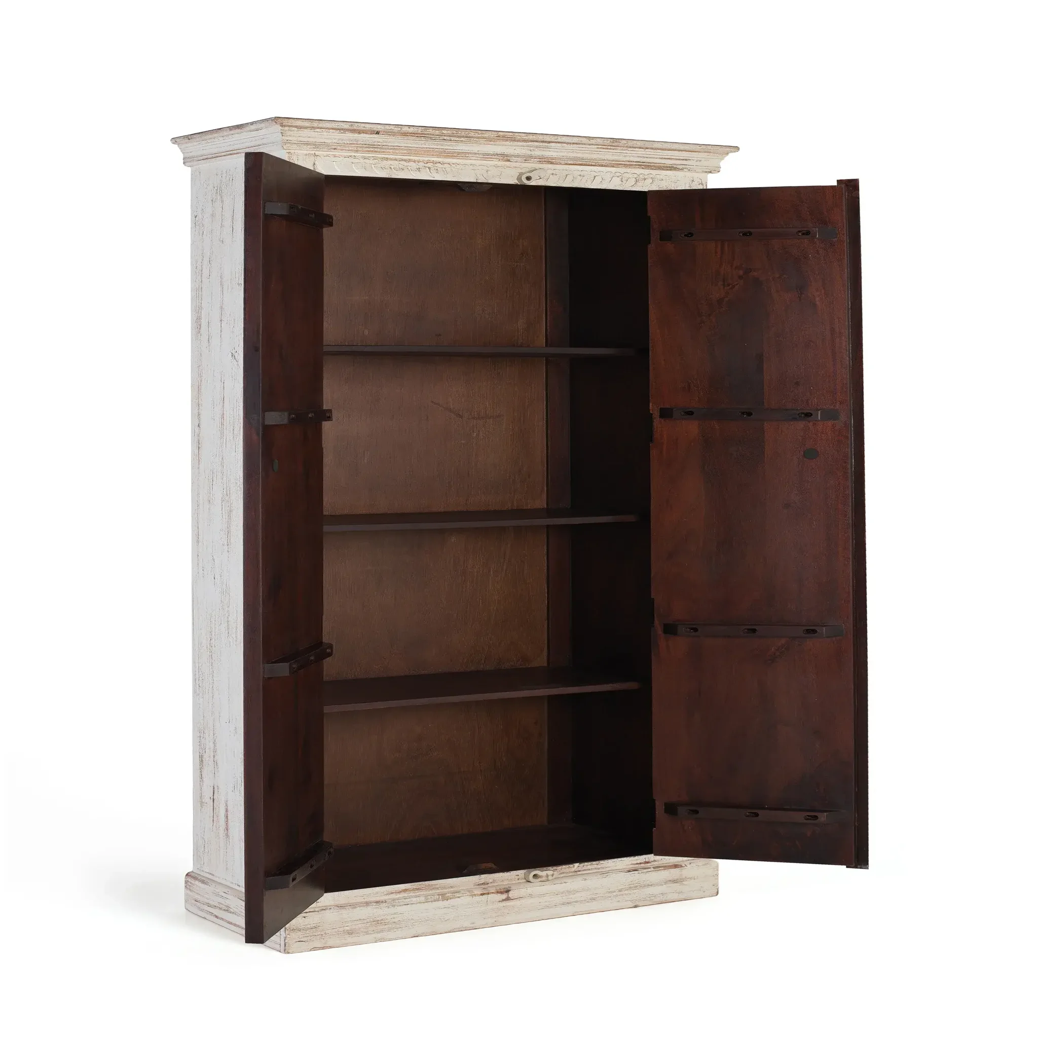 Voir la diapositive 2 : GINER Y COLOMER SL Armoire en bois de manguier 90cm style rustique vintage