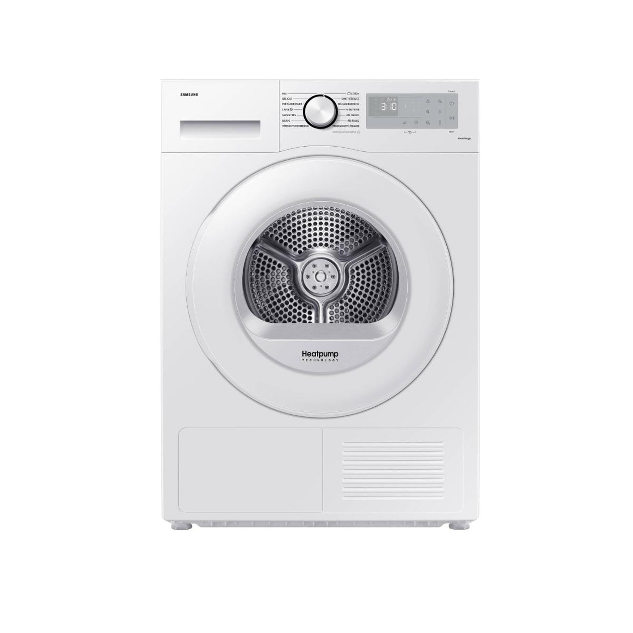 Voir la diapositive 1 : Samsung Sèche-linge pompe à chaleur  60cm 8kg blanc - DV80CGC0B0TH