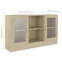 Voir la diapositive 6 : VIDAXL Armoire a vitrine Chene sonoma 120x30,5x70 cm Bois d'ingenierie