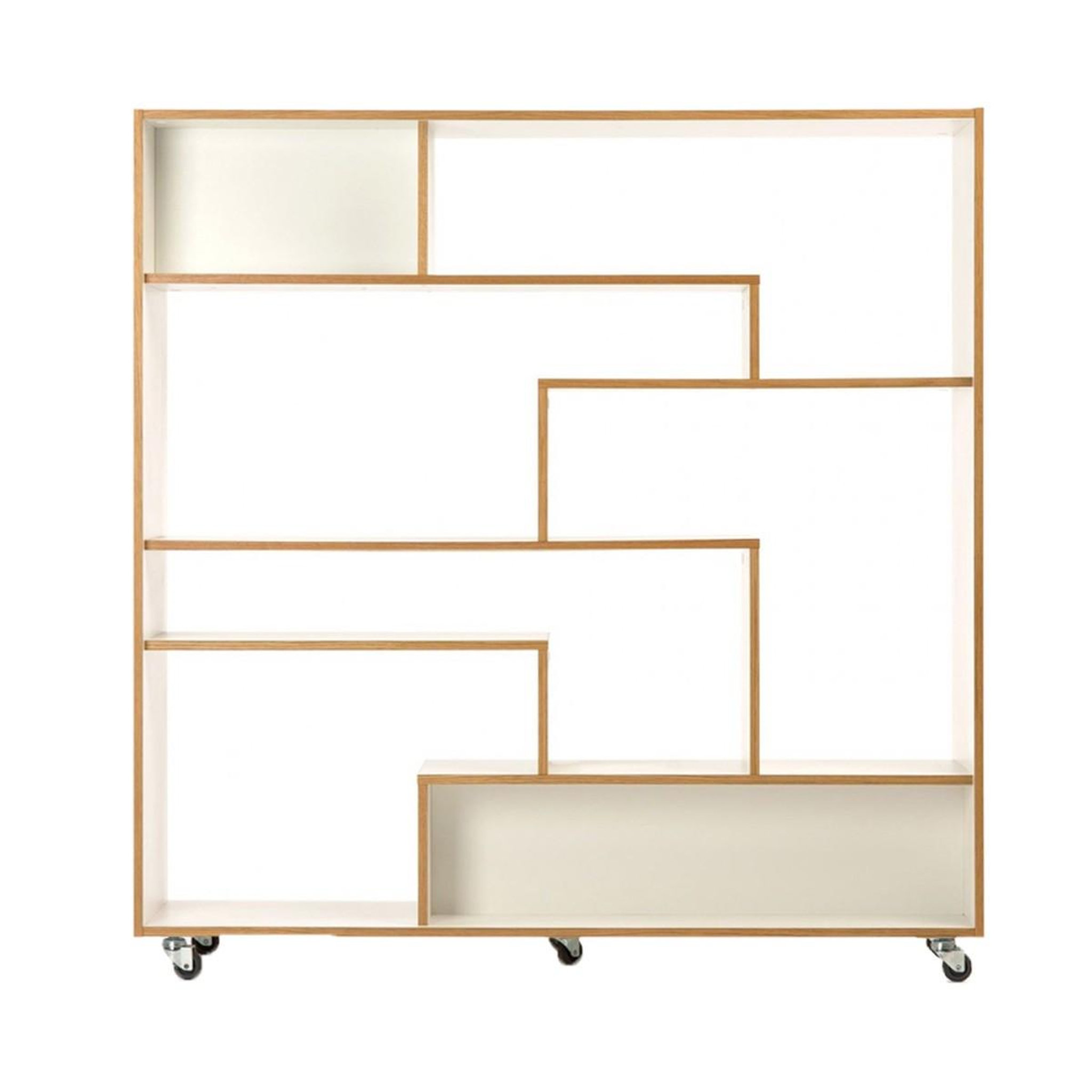 Voir la diapositive 2 : Paris Prix Étagère bibliothèque design  southbury  143cm chêne & blanc