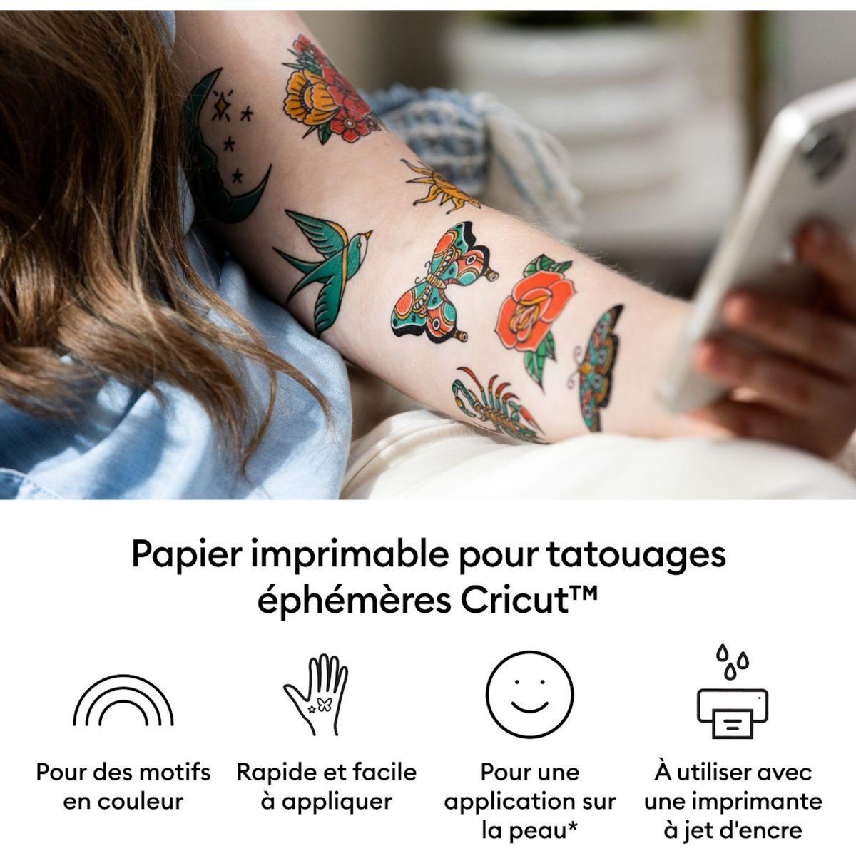 CRICUT Accessoire Feuilles tatouages imprimables