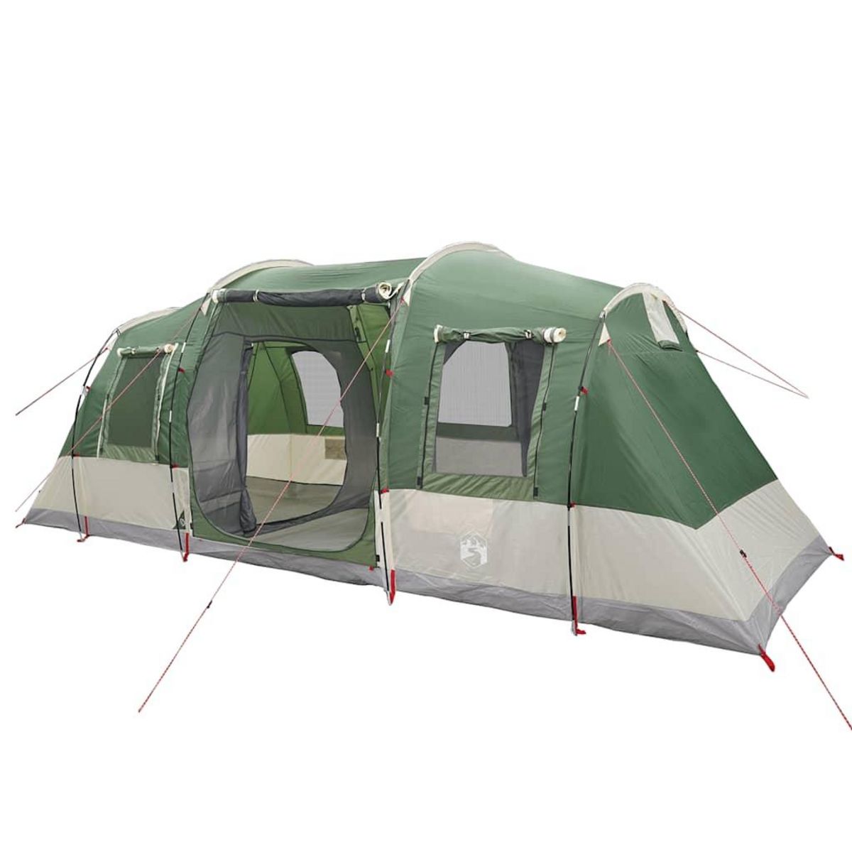 VIDAXL Tente de camping tunnel 4 personnes vert impermeable