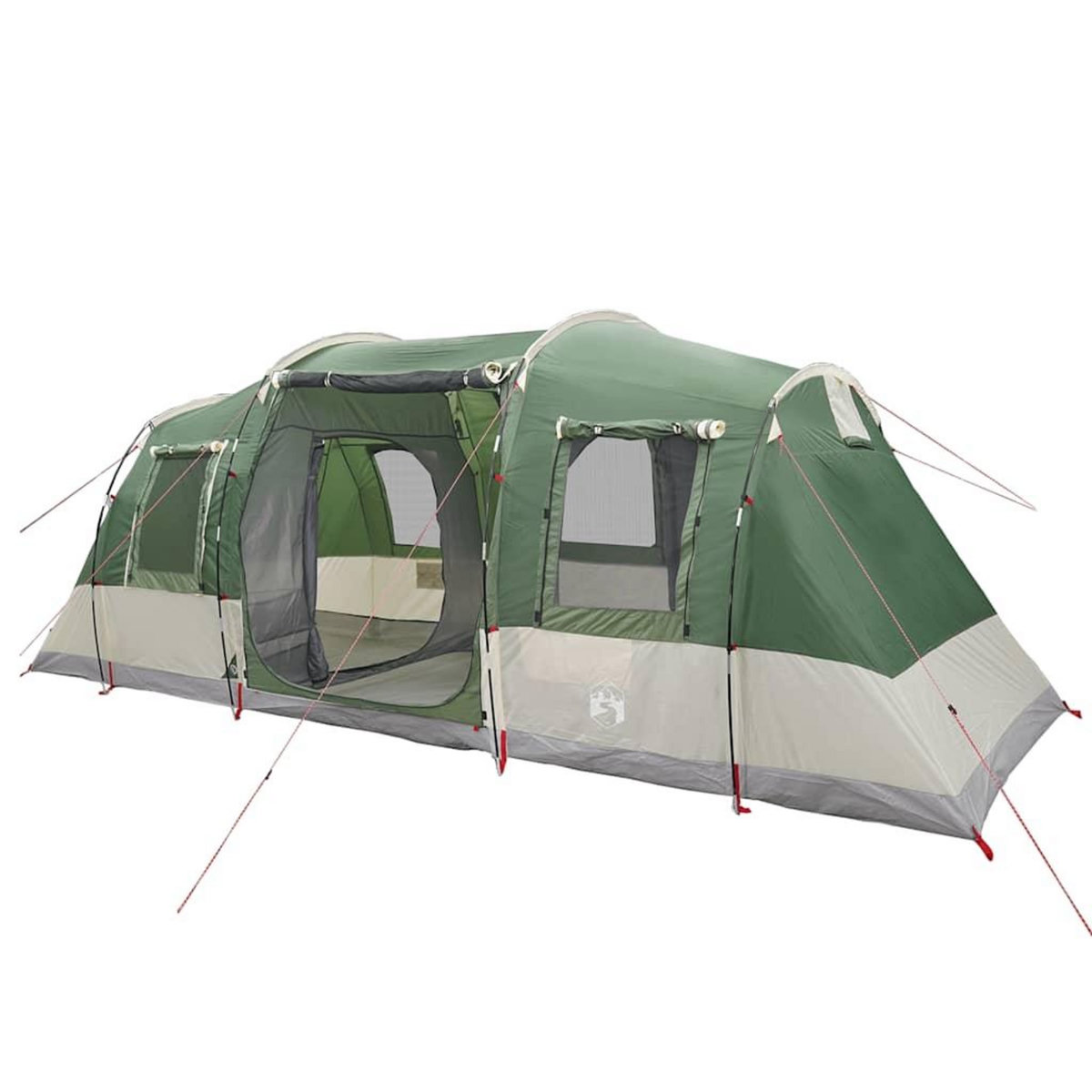 VIDAXL Tente de camping tunnel 4 personnes vert impermeable