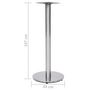 Voir la diapositive 5 : VIDAXL Pied de table de bistro Argente Ø45x107 cm Acier inoxydable