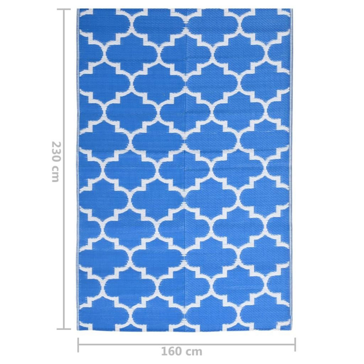VIDAXL Tapis d'exterieur Bleu 160x230 cm PP