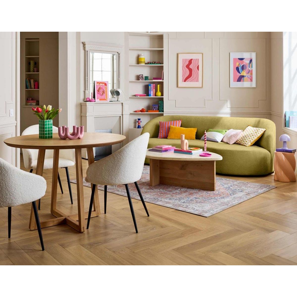 LISA DESIGN Polaris - canapé 3 places - en velours texturé