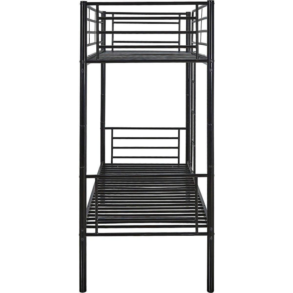 Habitat et Jardin Lit superposé avec tiroir gigogne  ADAM  -  90 x 190 cm - Métal - Noir