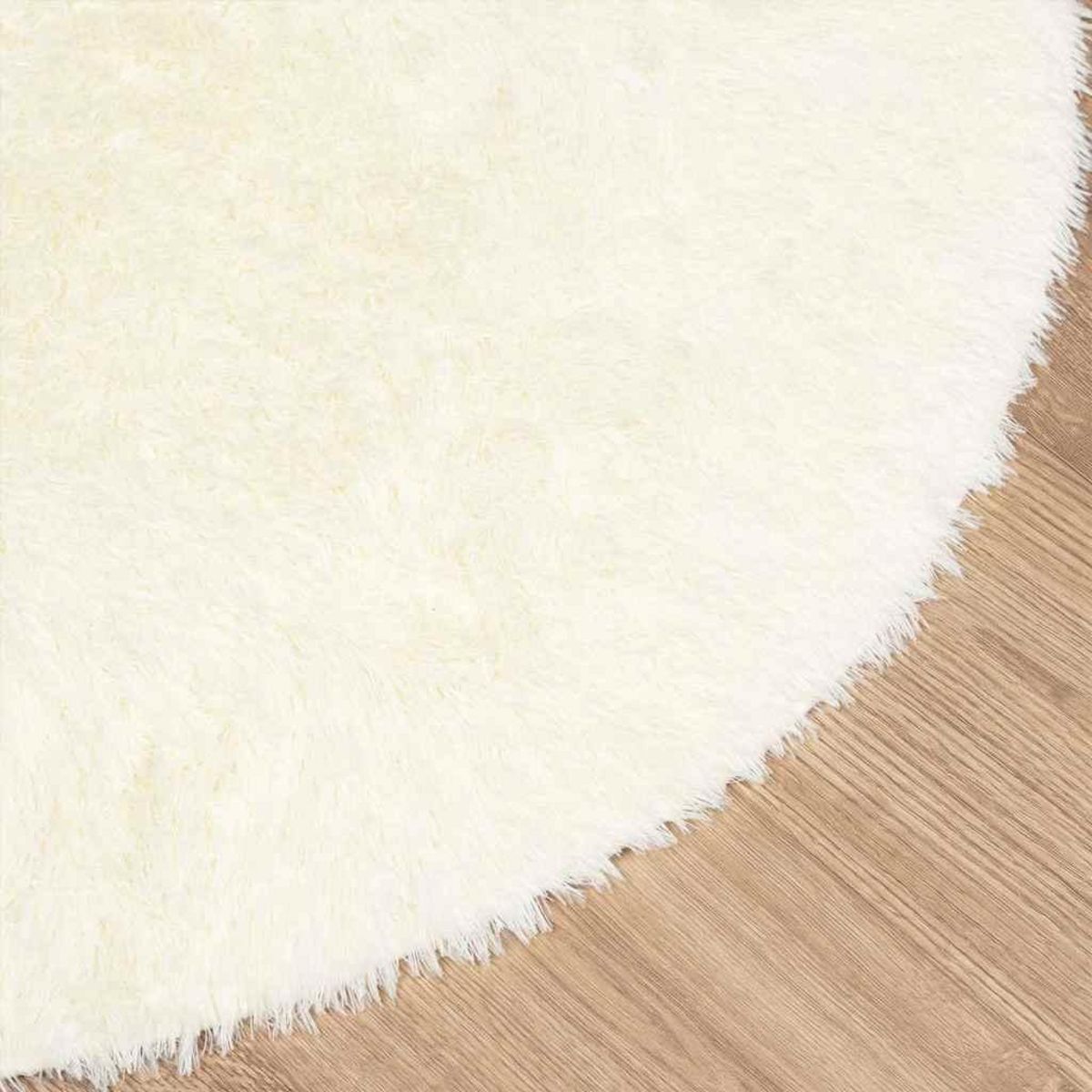 VIDAXL Tapis Shaggy a poils longs NAVARRA creme 200x200 cm polyester