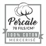 Paris Prix Taie d'Oreiller  Percaline  50x70cm Gris