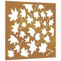 Voir la diapositive 2 : VIDAXL Decoration murale jardin 55x55 cm acier corten design feuille