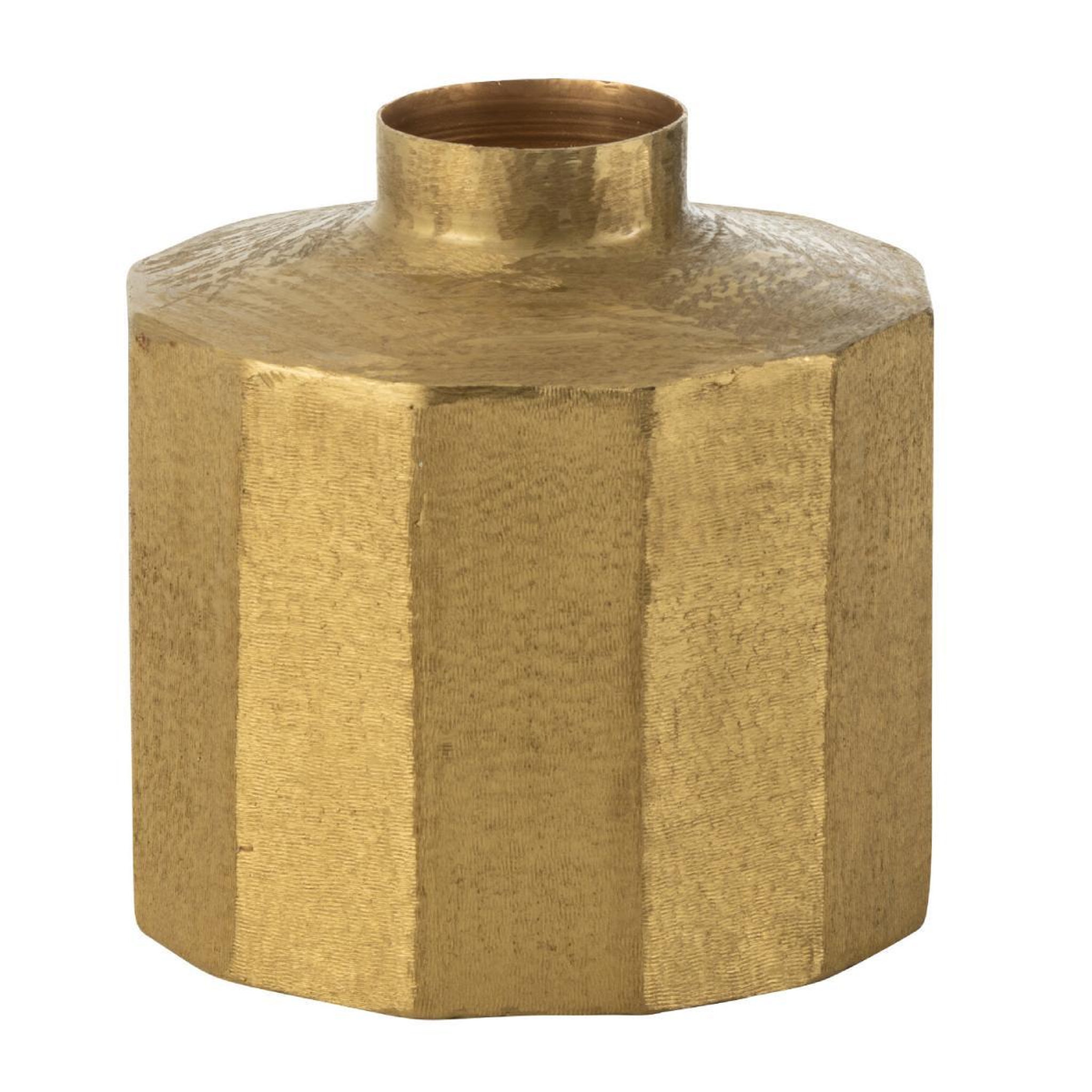 J-LINE Vase déco  octogone  28cm or
