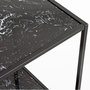 Voir la diapositive 3 : Paris Prix Table d'Appoint Effet Marbre  Julia  60cm Noir