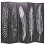 Voir la diapositive 1 : VIDAXL Cloison de separation pliable 200 x 170 cm Plumes Noir et blanc