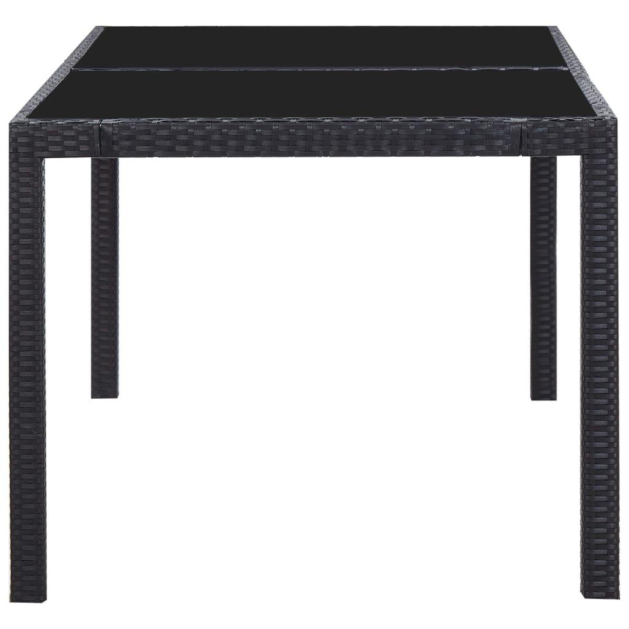 Voir la diapositive 4 : VIDAXL Ensemble a manger d'exterieur 7 pcs Resine tressee Noir