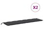 Voir la diapositive 4 : VIDAXL Coussins de banc de jardin lot de 2 anthracite melange tissu
