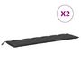 Voir la diapositive 4 : VIDAXL Coussins de banc de jardin lot de 2 anthracite melange tissu