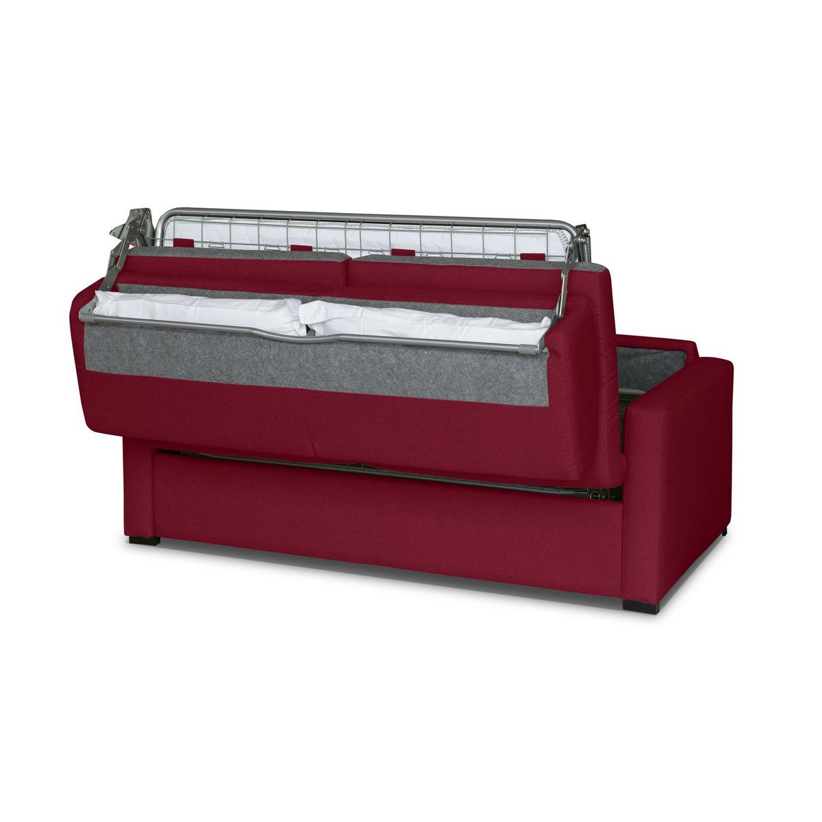 Canapé convertible système couchage express matelas 160x200 17cm 3 places en tissu DYLAN 