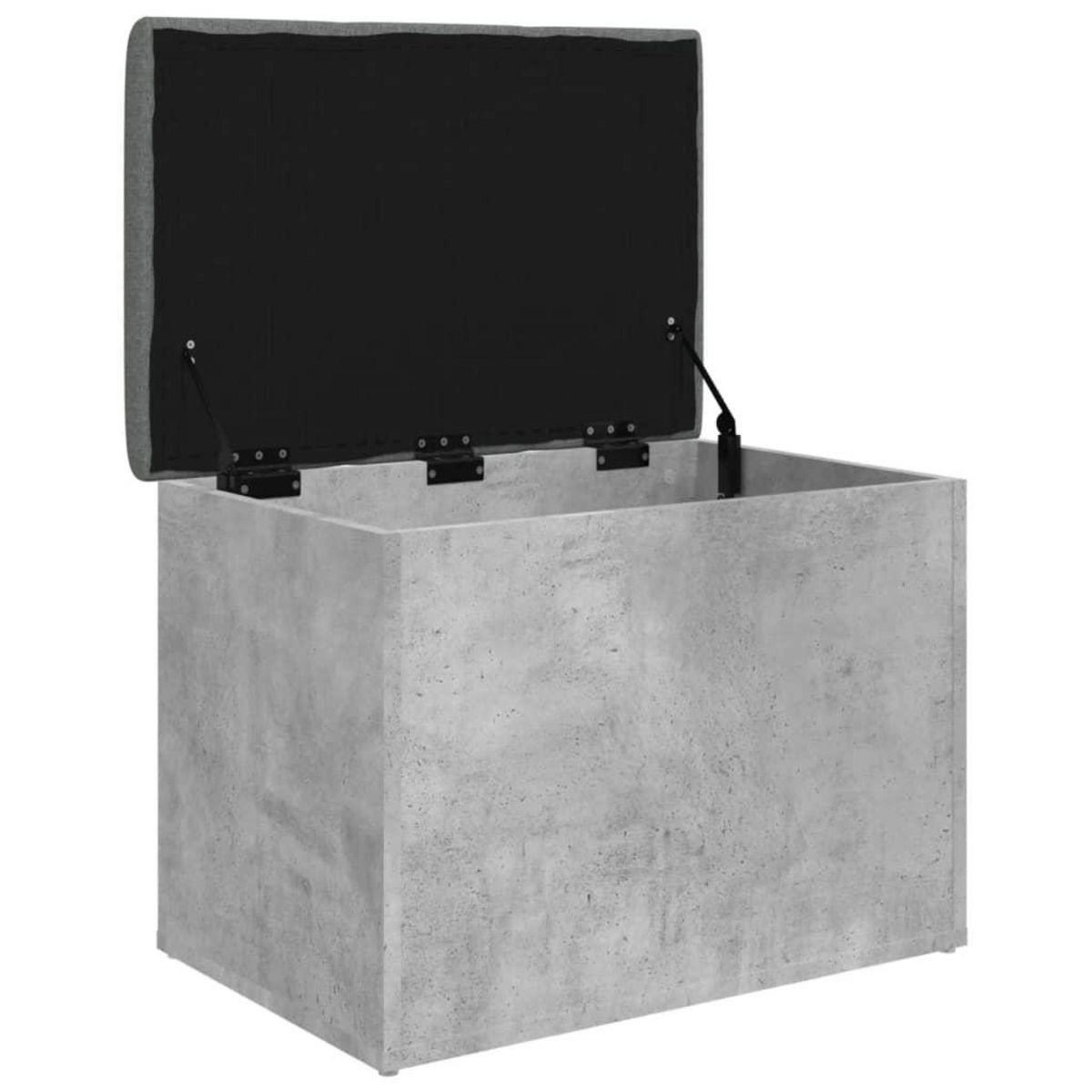 VIDAXL Banc de rangement gris beton 62x42x45 cm bois d'ingenierie