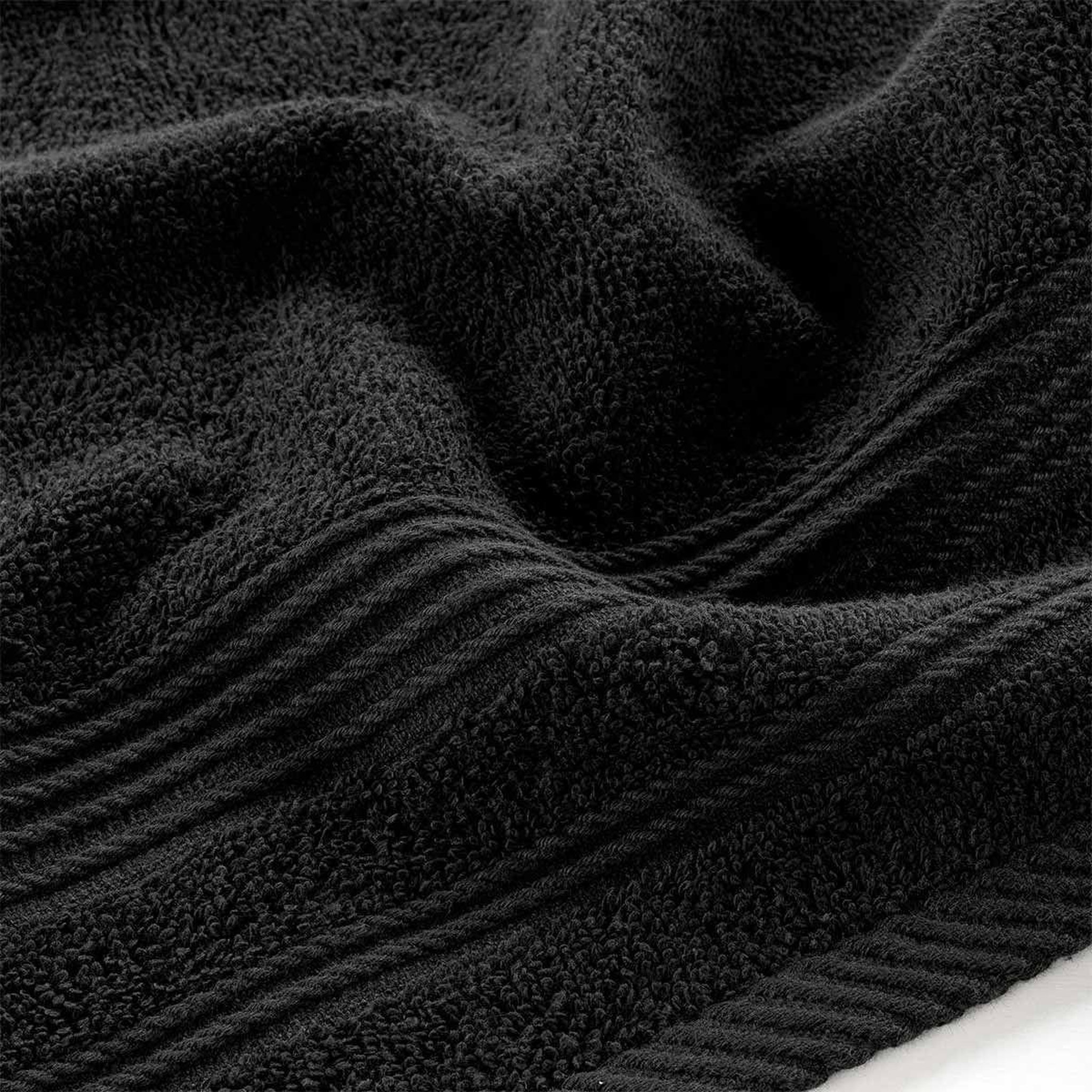 Voir la diapositive 2 : Douceur d'Intérieur Serviette d'Invité  Tendresse  30x50cm Noir
