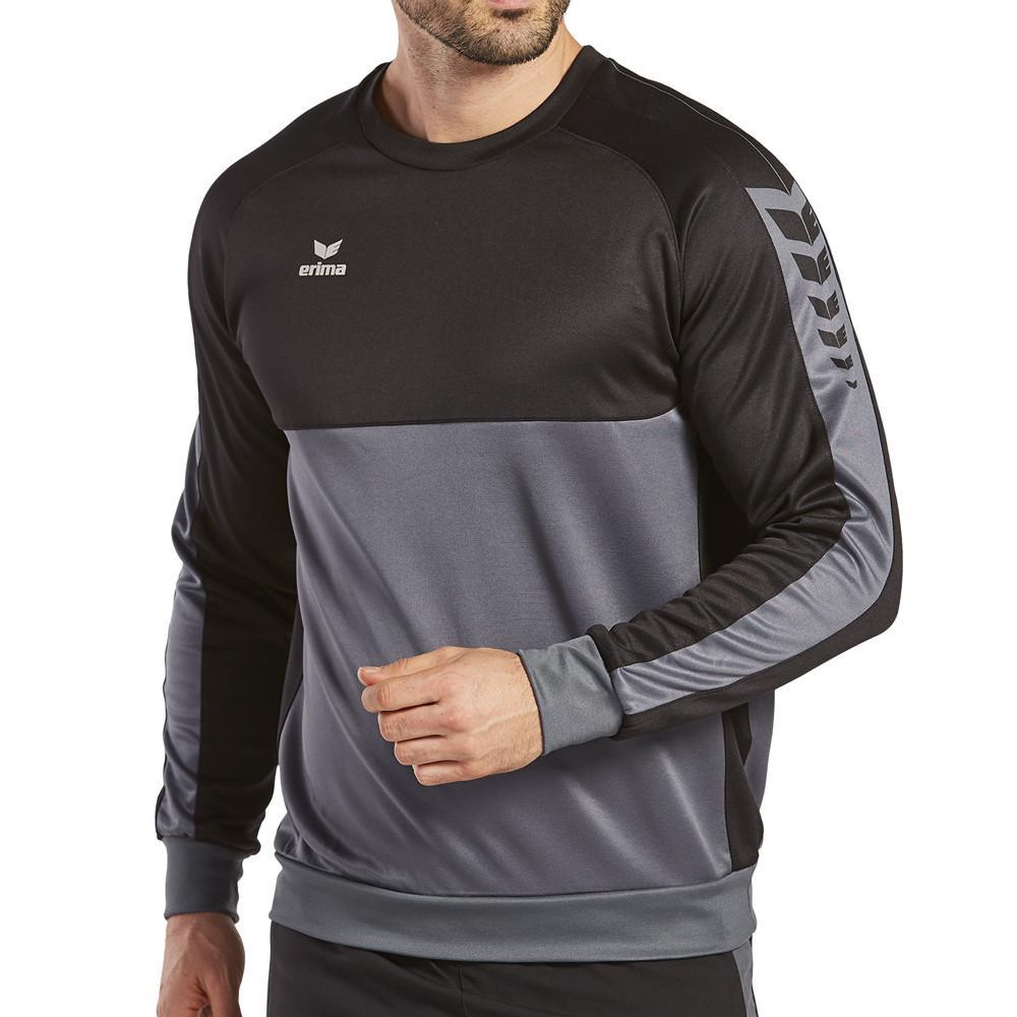 Voir la diapositive 2 : Erima Sweat noir/gris homme erima wings